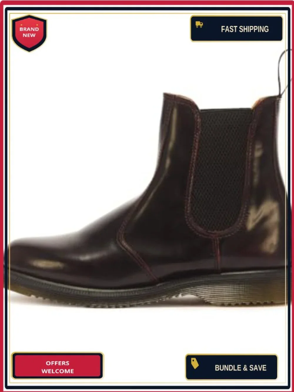 Leather Chelsea Boots, Ankle Booties, Air-Cushioned Sole, Pull-On